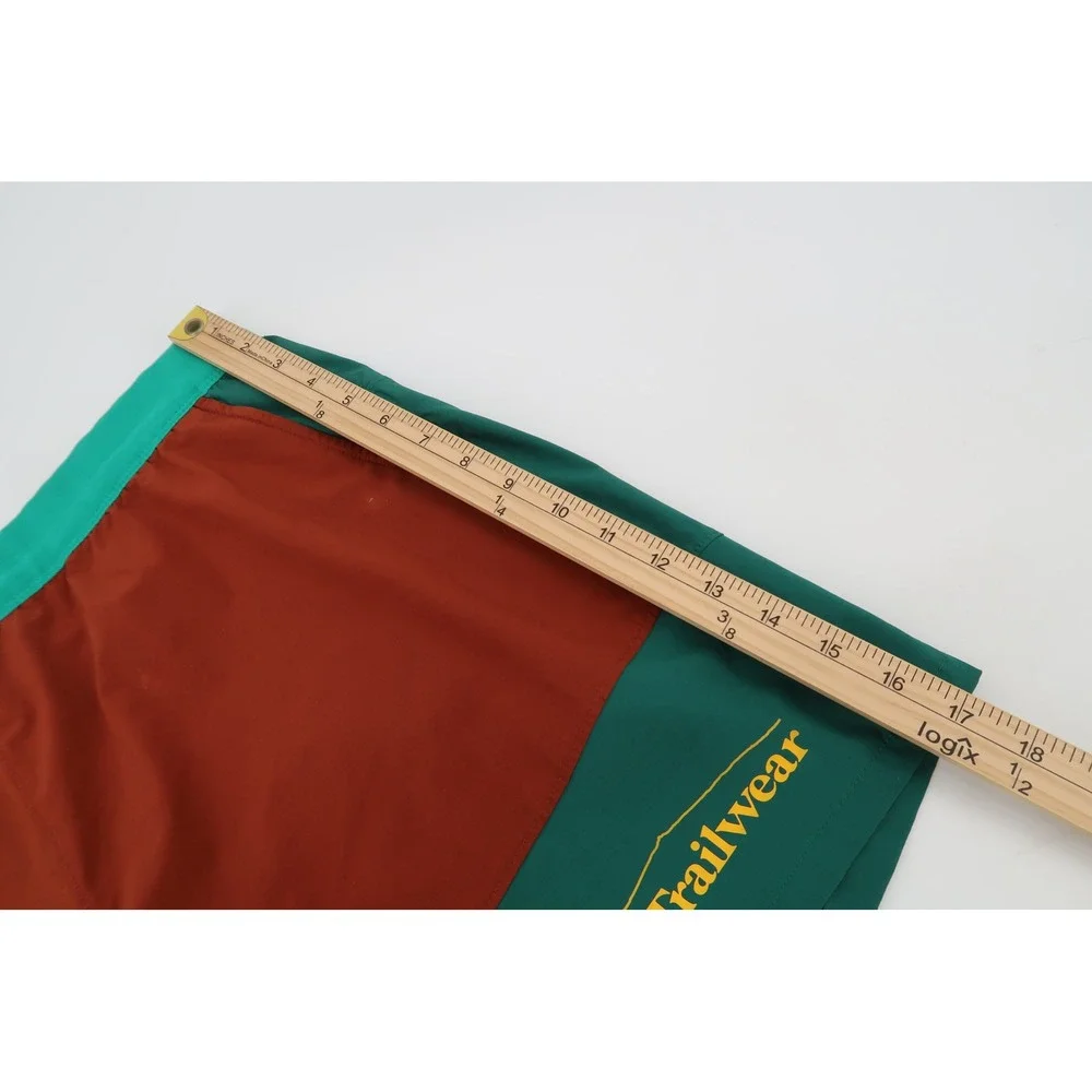 The North Face Trailwear OKT Trail Shorts‎ Mens Large Rust Green Colorblock